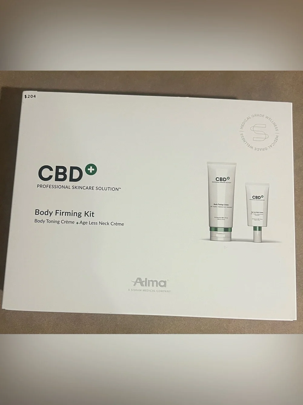 NIB Alma CBD+ Professional Skincare Body Firming Kit | Body + Neck Cream Set